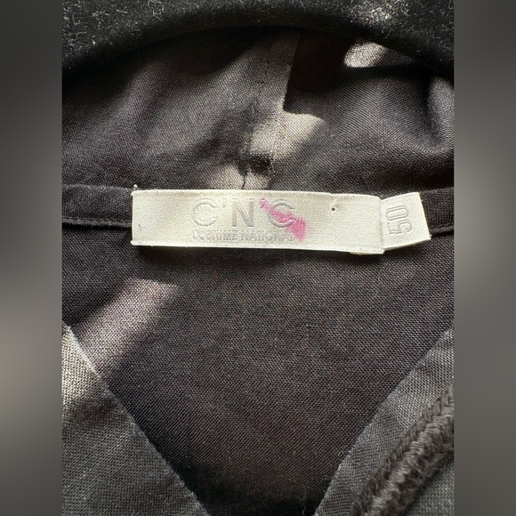 CNC Costume National Unisex Black Hooded Vest Size 50 - Picture 7 of 9